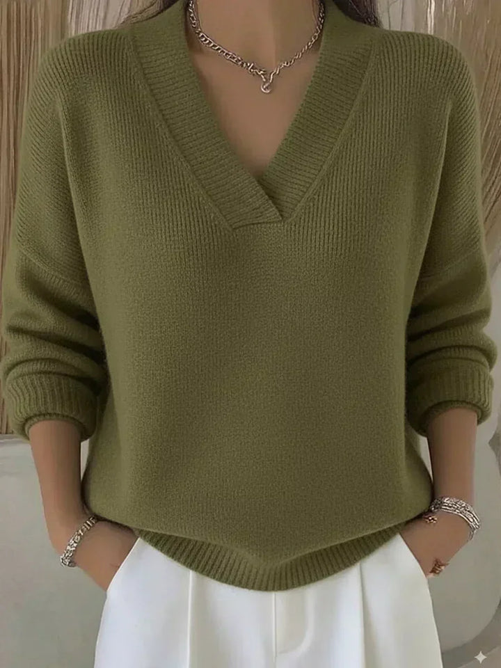 REGINE | RELAXED V-NECK SWEATER FOR WOMEN