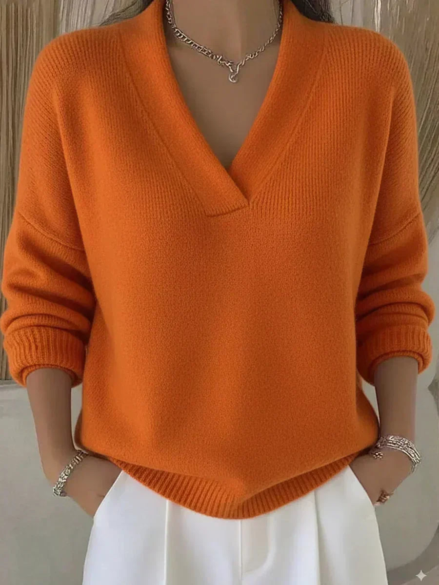 REGINE | RELAXED V-NECK SWEATER FOR WOMEN