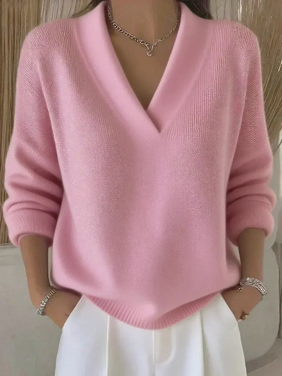 REGINE | RELAXED V-NECK SWEATER FOR WOMEN