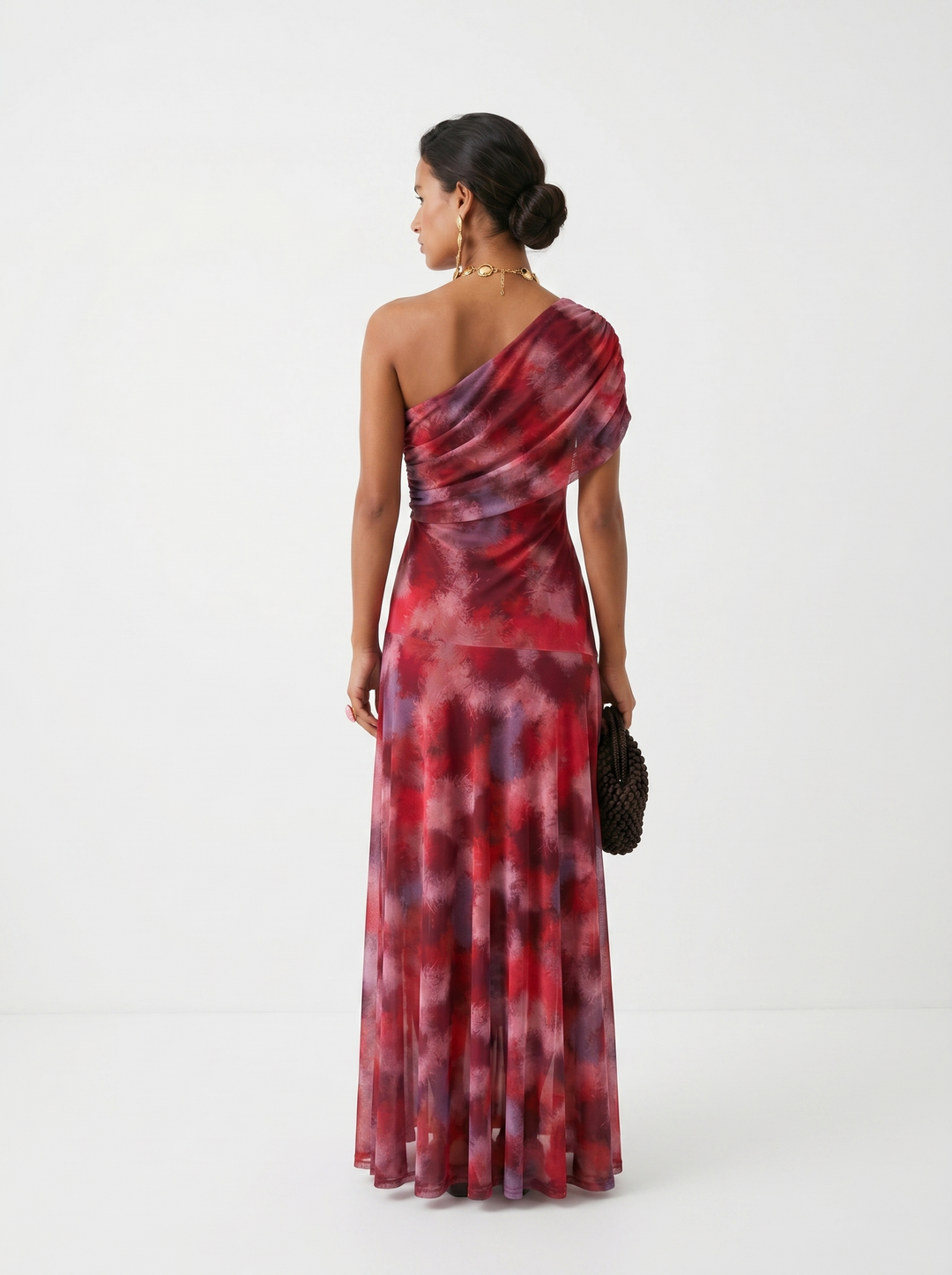 ILONA | ONE-SHOULDER PRINT MAXI DRESS FOR WOMEN