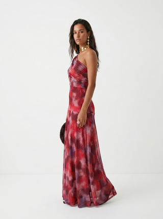 ILONA | ONE-SHOULDER PRINT MAXI DRESS FOR WOMEN