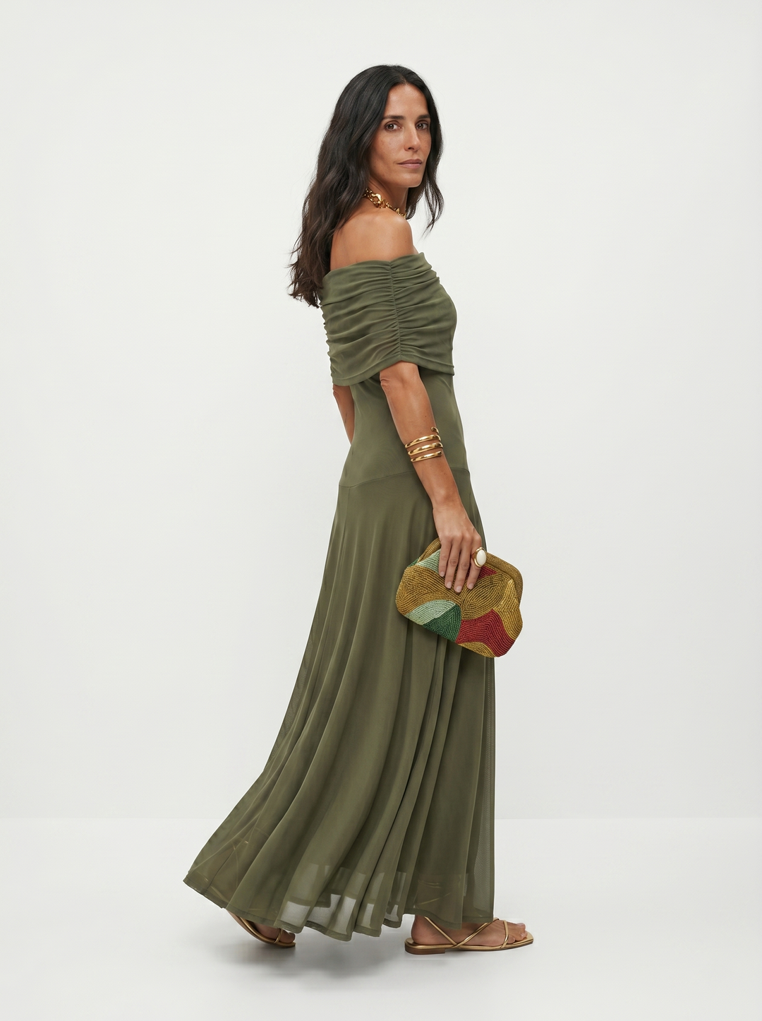 ILONA | ONE-SHOULDER PRINT MAXI DRESS FOR WOMEN