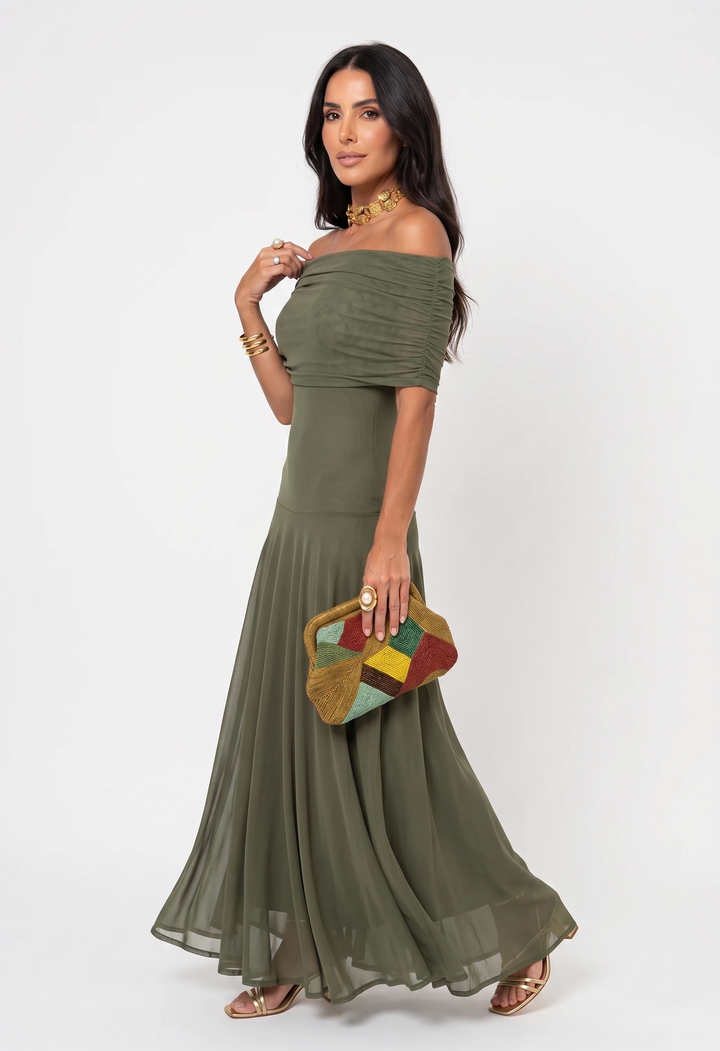 ILONA | ONE-SHOULDER PRINT MAXI DRESS FOR WOMEN
