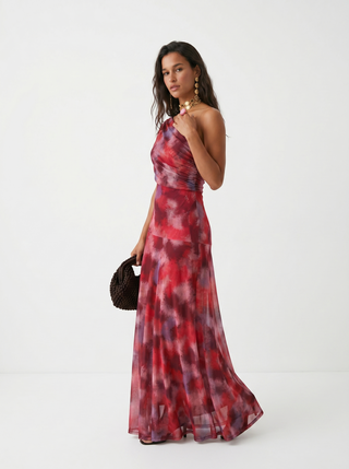 ILONA | ONE-SHOULDER PRINT MAXI DRESS FOR WOMEN