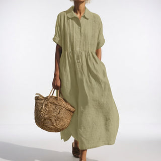 LYSANDRA | FLOWY COTTON SHIRT DRESS FOR WOMEN