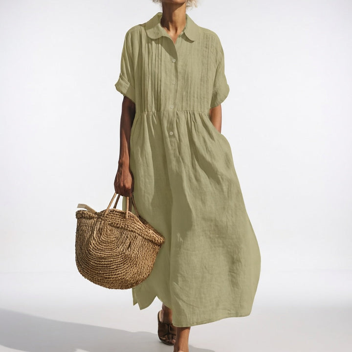 LYSANDRA | FLOWY COTTON SHIRT DRESS FOR WOMEN