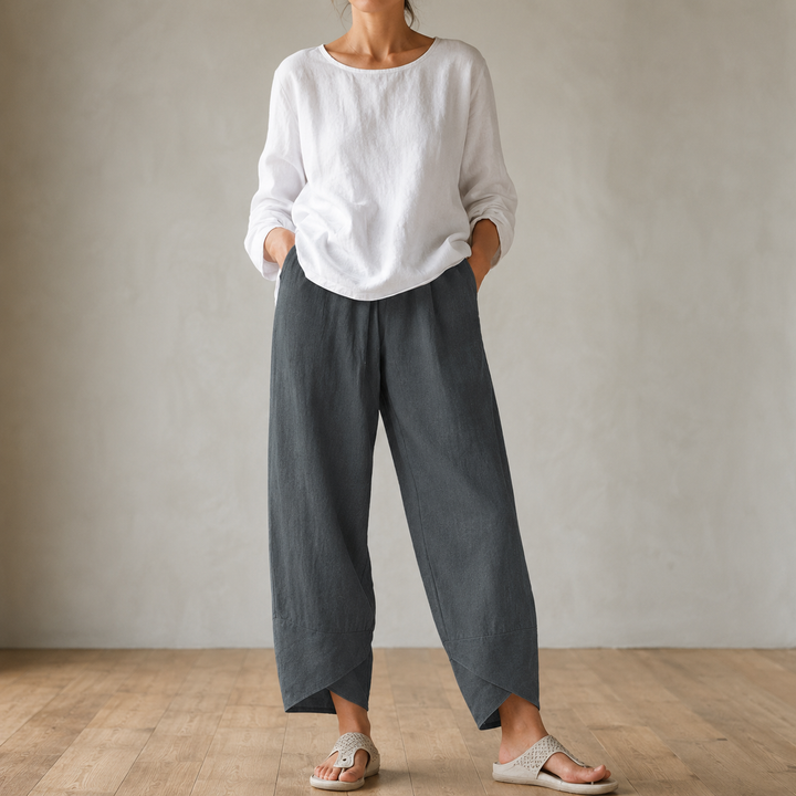 SOLIVIA | CROPPED WIDE LEG PANTS FOR WOMEN