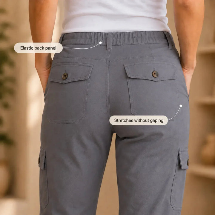 CALIVA | CROPPED CARGO CAPRI PANTS FOR WOMEN