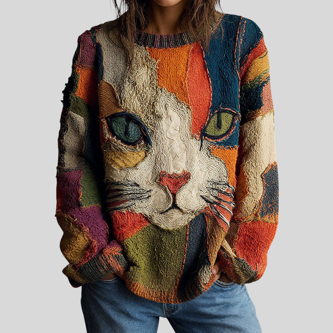 ZAIRA | ARTISTIC CAT STATEMENT TOP FOR WOMEN