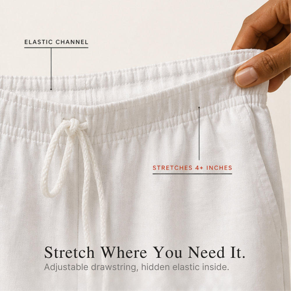 LIORA | LACE TRIM DRAWSTRING PANTS FOR WOMEN