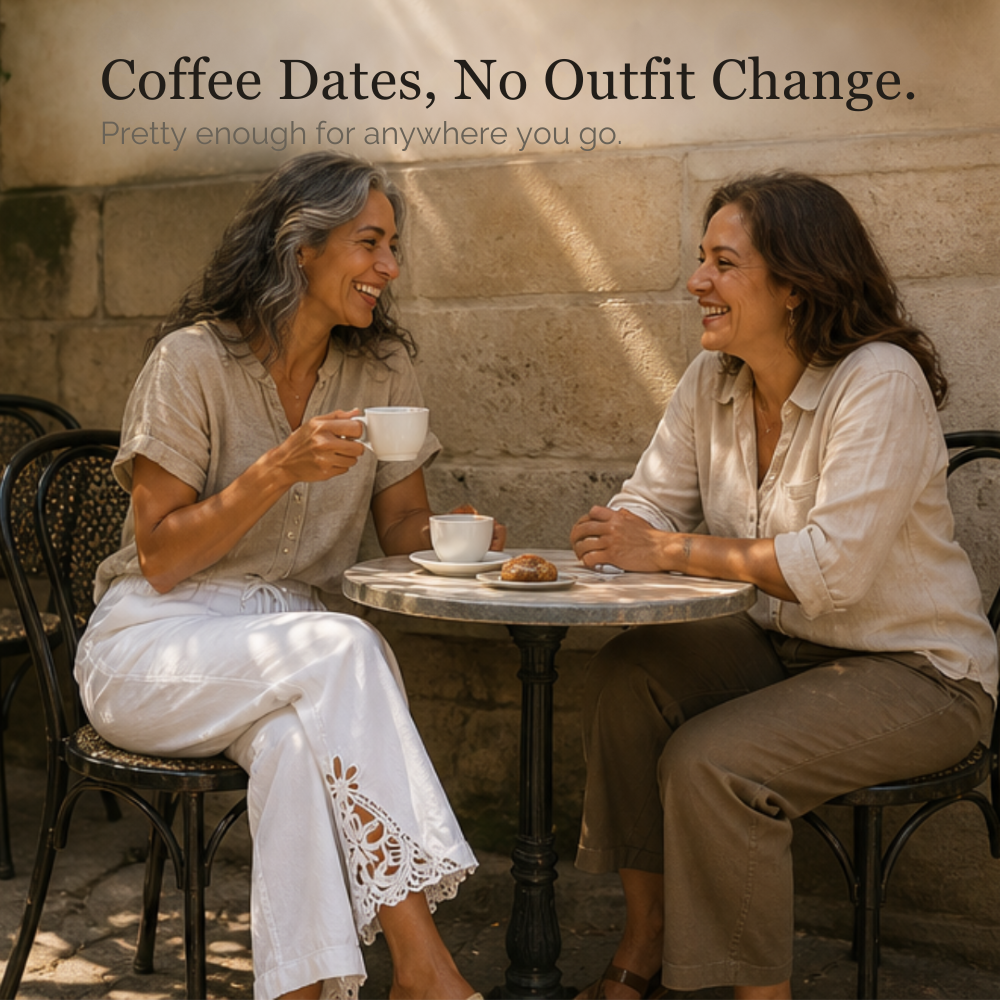LIORA | LACE TRIM DRAWSTRING PANTS FOR WOMEN