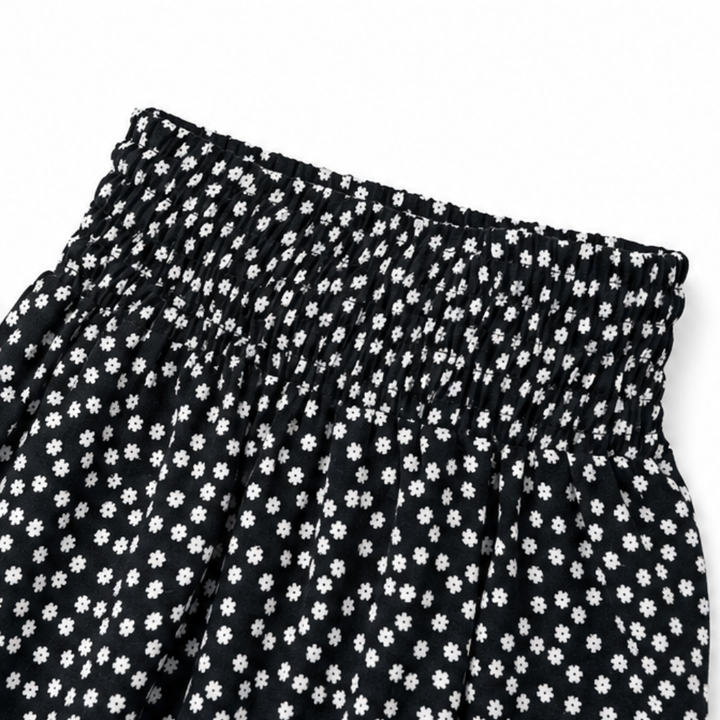 VELURA | SMOCKED HIGH-WAIST WIDE-LEG PANTS FOR WOMEN