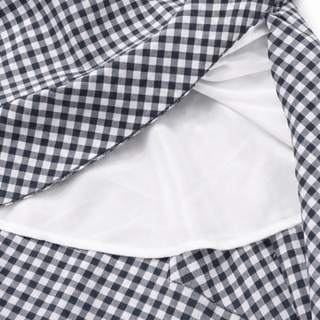VELUNA | GINGHAM ASYMMETRICAL RUFFLE SKIRT FOR WOMEN