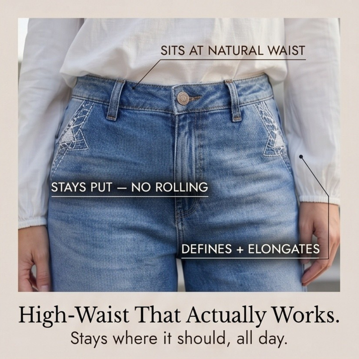 LUVENZA | VINTAGE WIDE-LEG FLARE JEANS FOR WOMEN