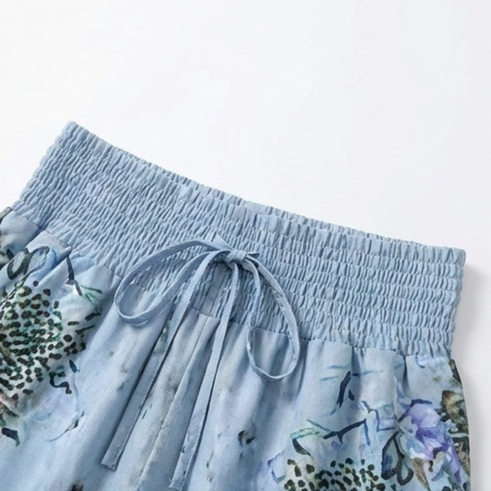LUNAVIA | BOHO FLORAL WIDE-LEG PANTS FOR WOMEN