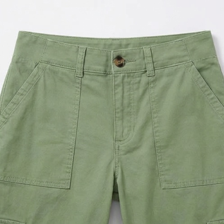 MOVANA | STRETCH CAPRI POCKETS TROUSERS FOR WOMEN