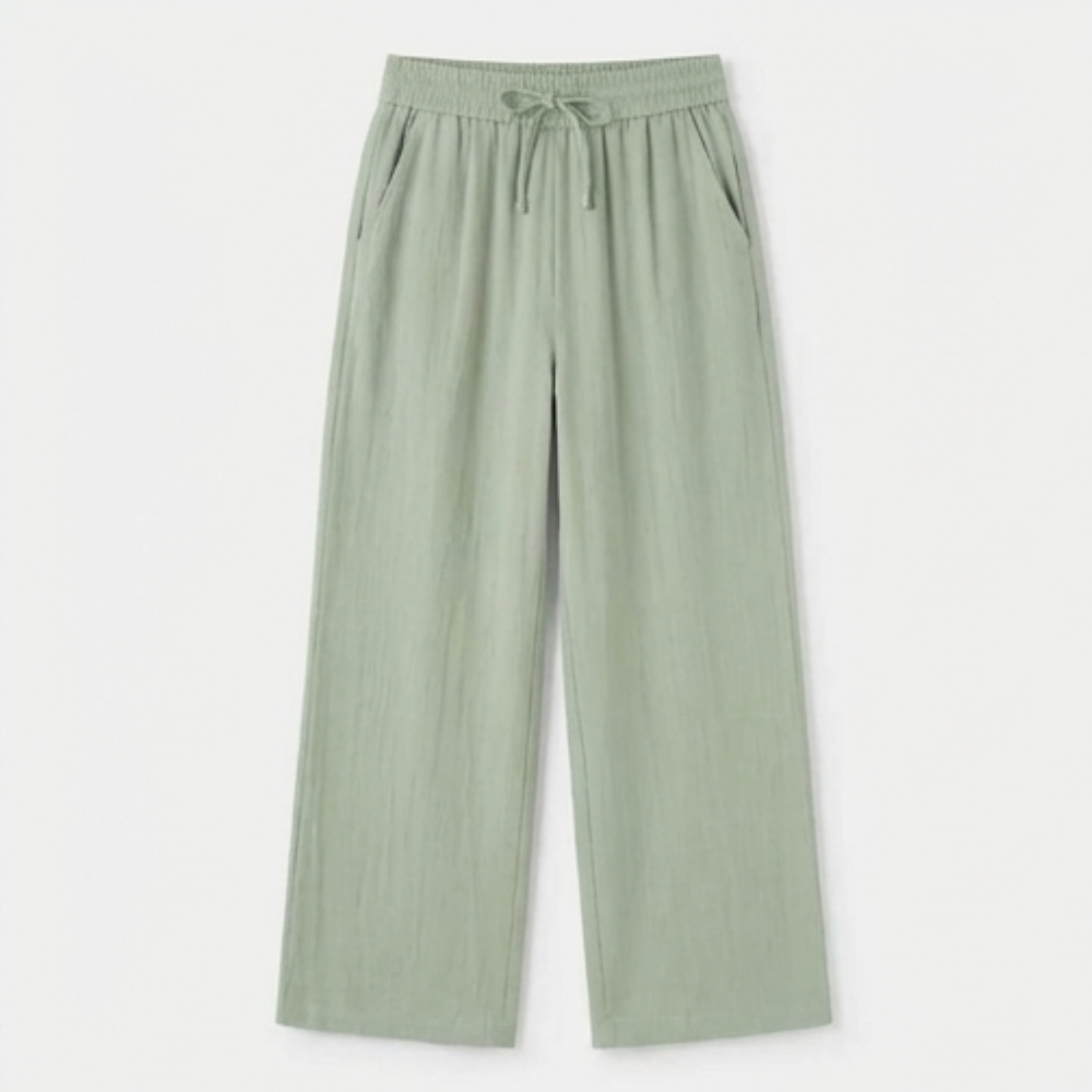 LINARA | WIDE LEG LINEN TROUSERS FOR WOMEN