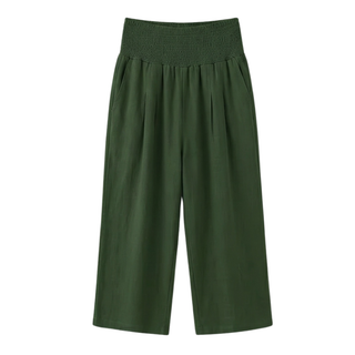 COASTELLA | SMOCKED-WAIST WIDE-LEG CULOTTES TROUSERS FOR WOMEN