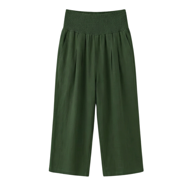 COASTELLA | SMOCKED-WAIST WIDE-LEG CULOTTES TROUSERS FOR WOMEN
