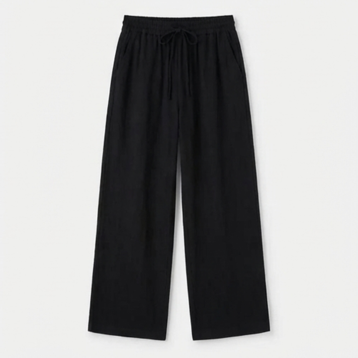 LINARA | WIDE LEG LINEN TROUSERS FOR WOMEN