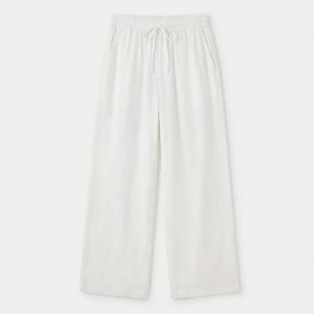 LINARA | WIDE LEG LINEN TROUSERS FOR WOMEN