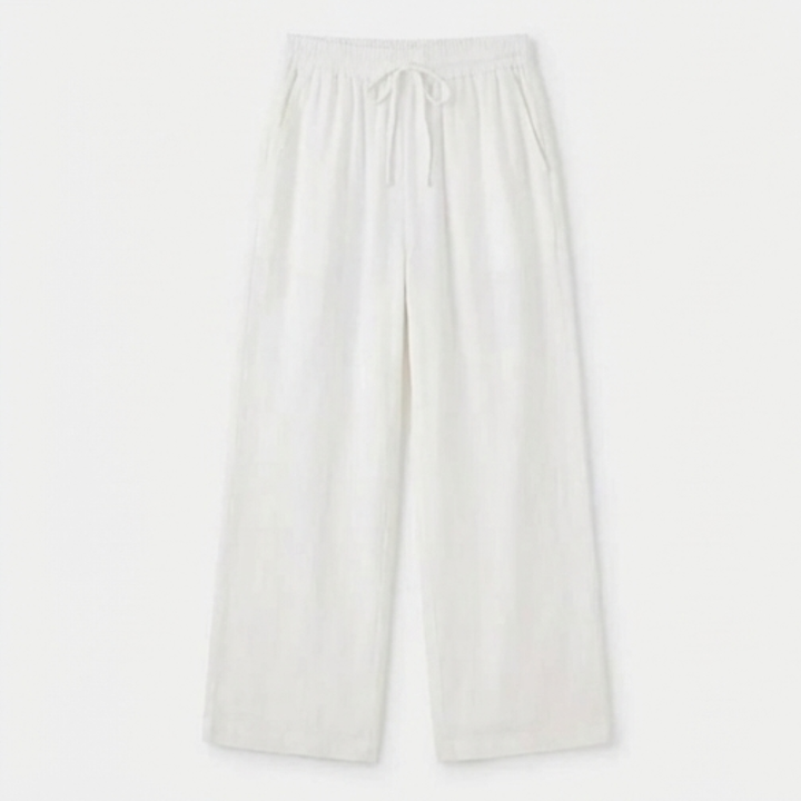 LINARA | WIDE LEG LINEN TROUSERS FOR WOMEN