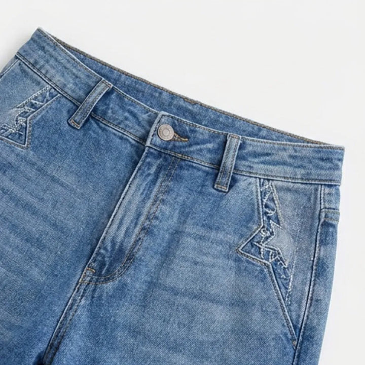 LUVENZA | VINTAGE WIDE-LEG FLARE JEANS FOR WOMEN