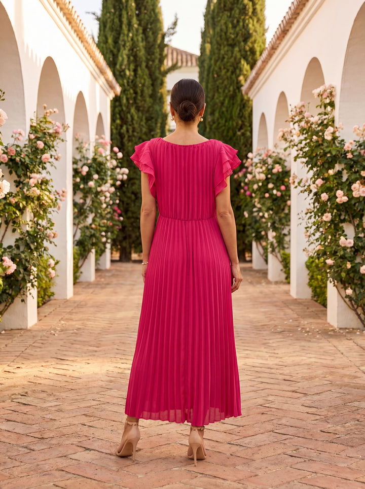 YOLANDE | TIE-FRONT MIDI DRESS FOR WOMEN