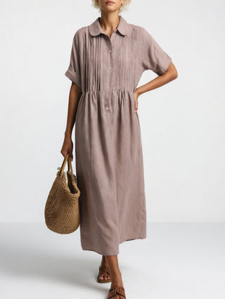 LYSANDRA | FLOWY COTTON SHIRT DRESS FOR WOMEN