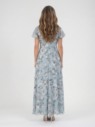 ISMERIA | FLORAL CHIFFON MAXI DRESS FOR WOMEN