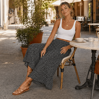 VELURA | SMOCKED HIGH-WAIST WIDE-LEG PANTS FOR WOMEN
