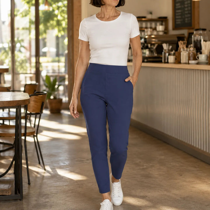 WEARLYN | HIGH-WAIST STRETCH ANKLE PANTS FOR WOMEN