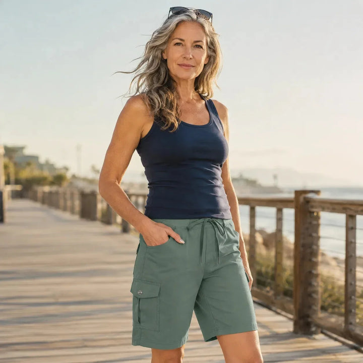 BREVELLE | QUICK-DRY CARGO 6 SHORTS FOR WOMEN