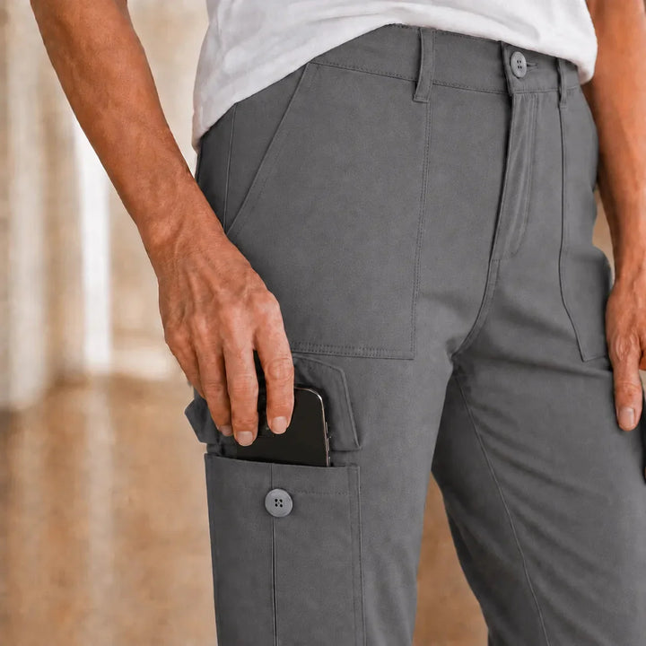 CALIVA | CROPPED CARGO CAPRI PANTS FOR WOMEN