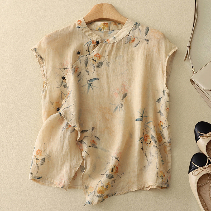 DELPHINE | LINEN TOP FOR WOMEN