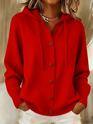 GRETA | COZY BUTTON CARDIGAN HOODIE FOR WOMEN