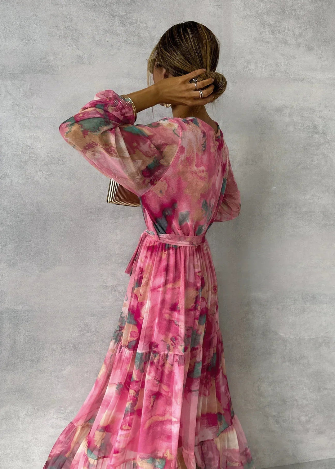 GRETA | WRAP FLORAL PRINT DRESS FOR WOMEN