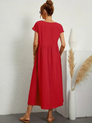 PIA | WHITE MIDI DRESS FOR WOMEN