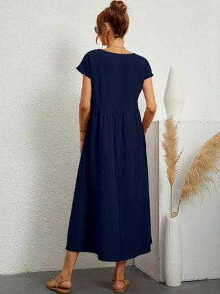 PIA | WHITE MIDI DRESS FOR WOMEN