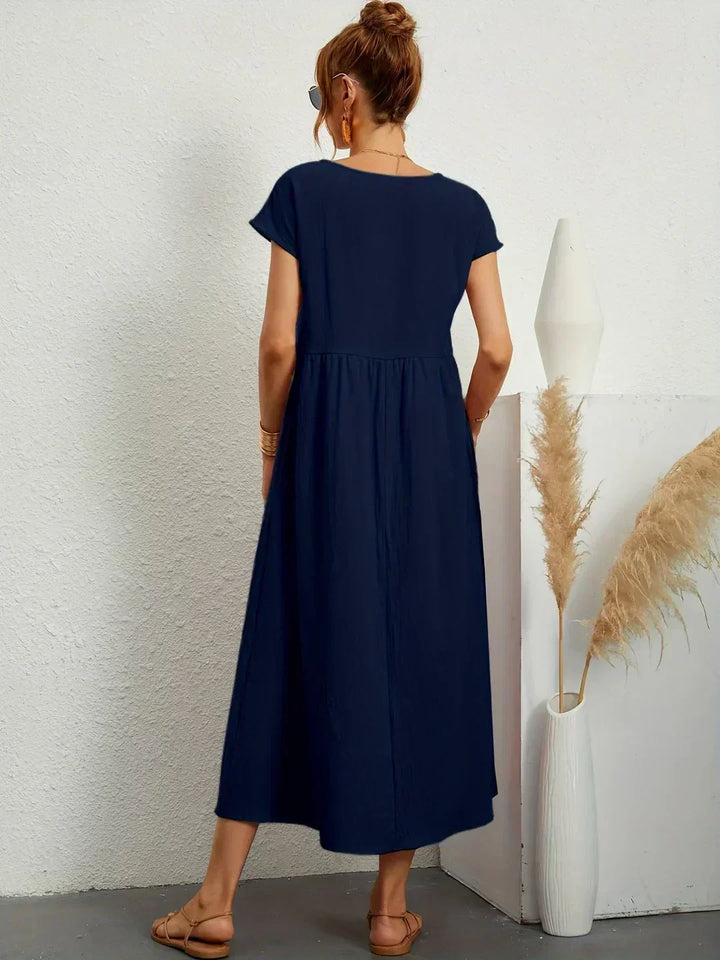 PIA | WHITE MIDI DRESS FOR WOMEN