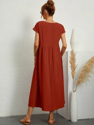 PIA | WHITE MIDI DRESS FOR WOMEN