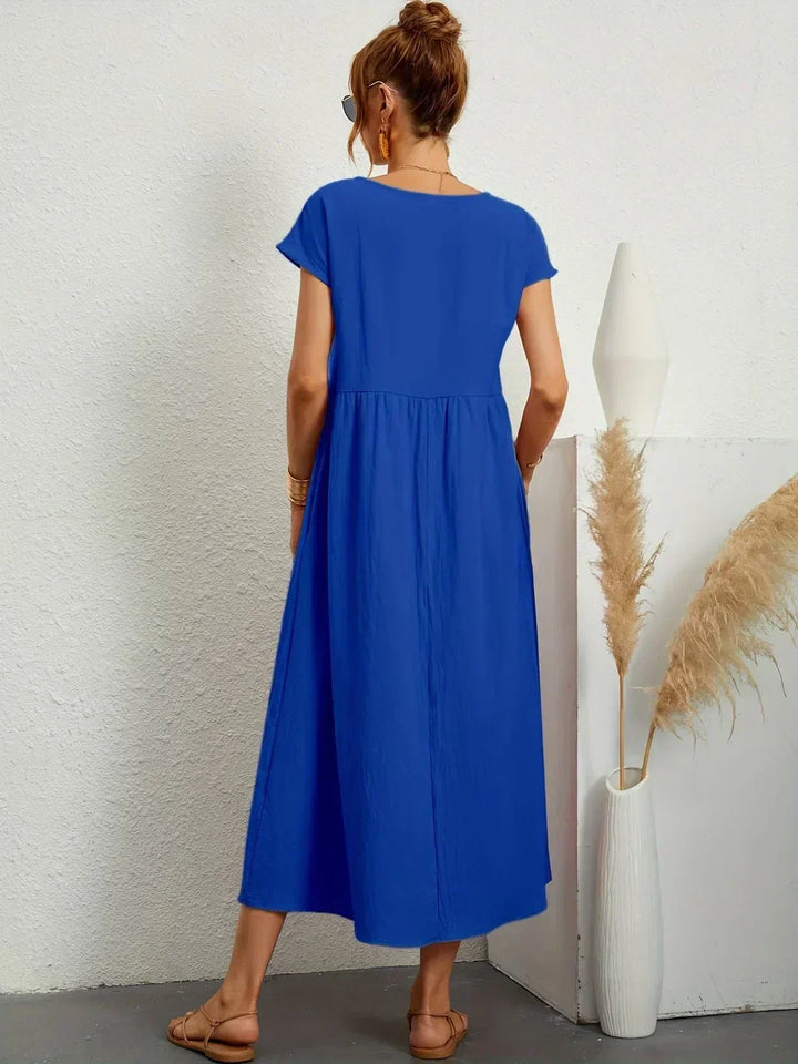 PIA | WHITE MIDI DRESS FOR WOMEN