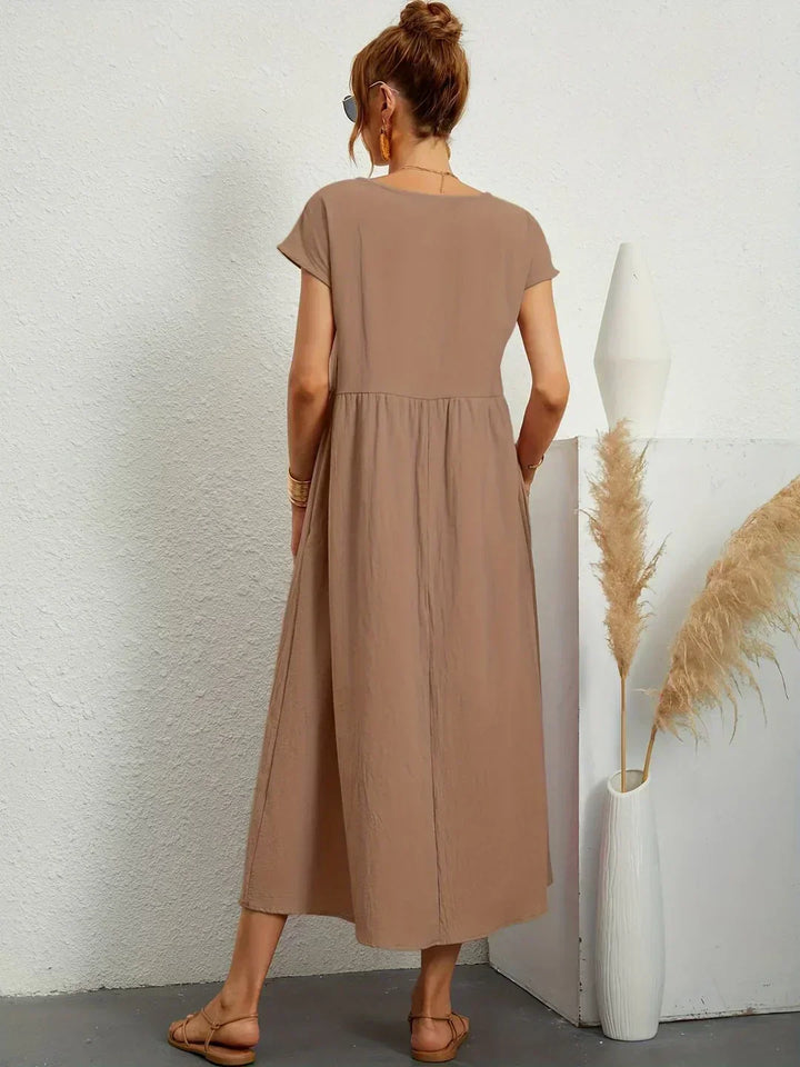 PIA | WHITE MIDI DRESS FOR WOMEN