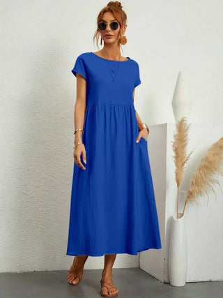 PIA | WHITE MIDI DRESS FOR WOMEN