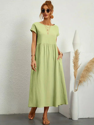 PIA | WHITE MIDI DRESS FOR WOMEN