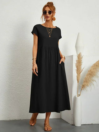 PIA | WHITE MIDI DRESS FOR WOMEN