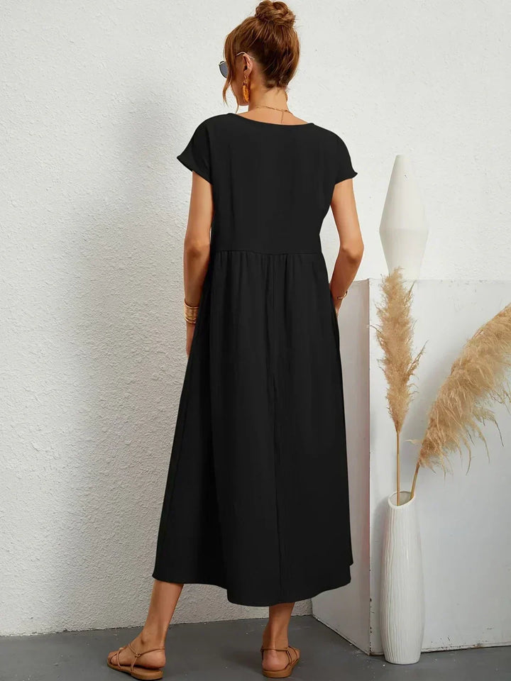 PIA | WHITE MIDI DRESS FOR WOMEN