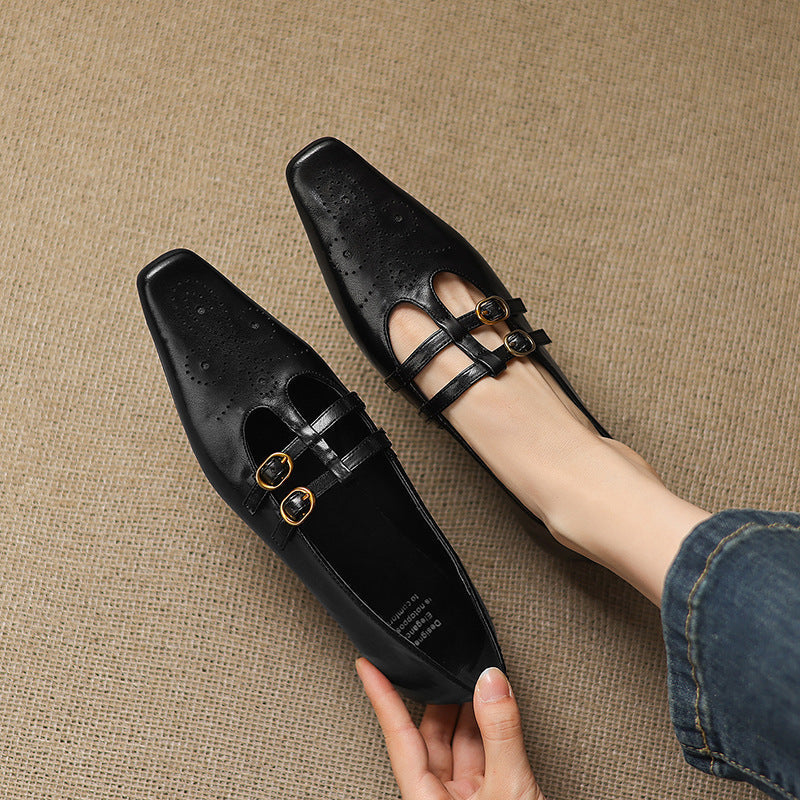 CEYLA | BROGUED MARY JANE FLAT FOR WOMEN