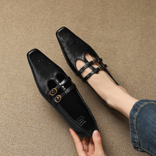 CEYLA | BROGUED MARY JANE FLAT FOR WOMEN
