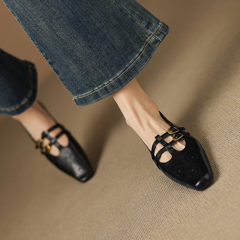 CEYLA | BROGUED MARY JANE FLAT FOR WOMEN